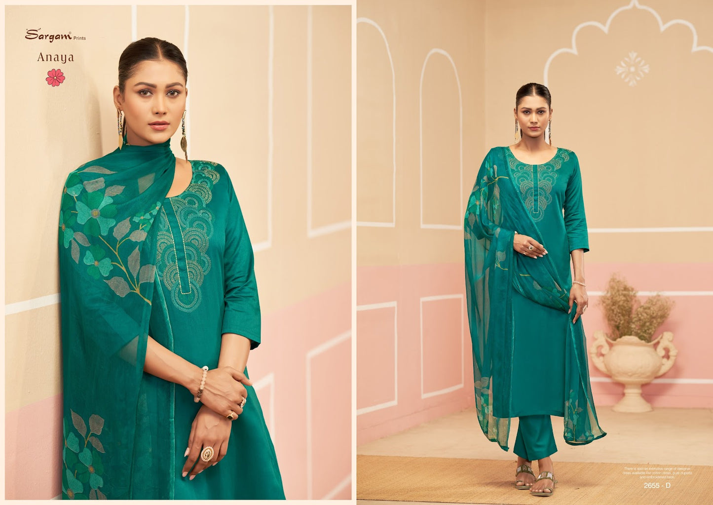 Anaya Sargam Prints Pure Zam Pant Style Suits Supplier Gujarat
