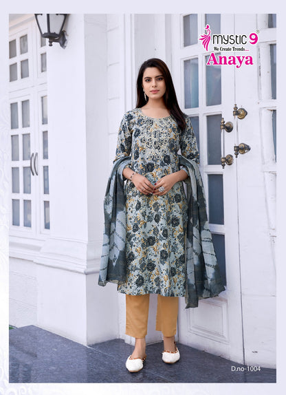Anaya Vol 1 Mystic 9 Reyon Readymade Pant Style Suits Manufacturer Gujarat