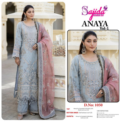 Anaya Vol 1 Sajida Georgette Pakistani Salwar Suits Supplier Ahmedabad