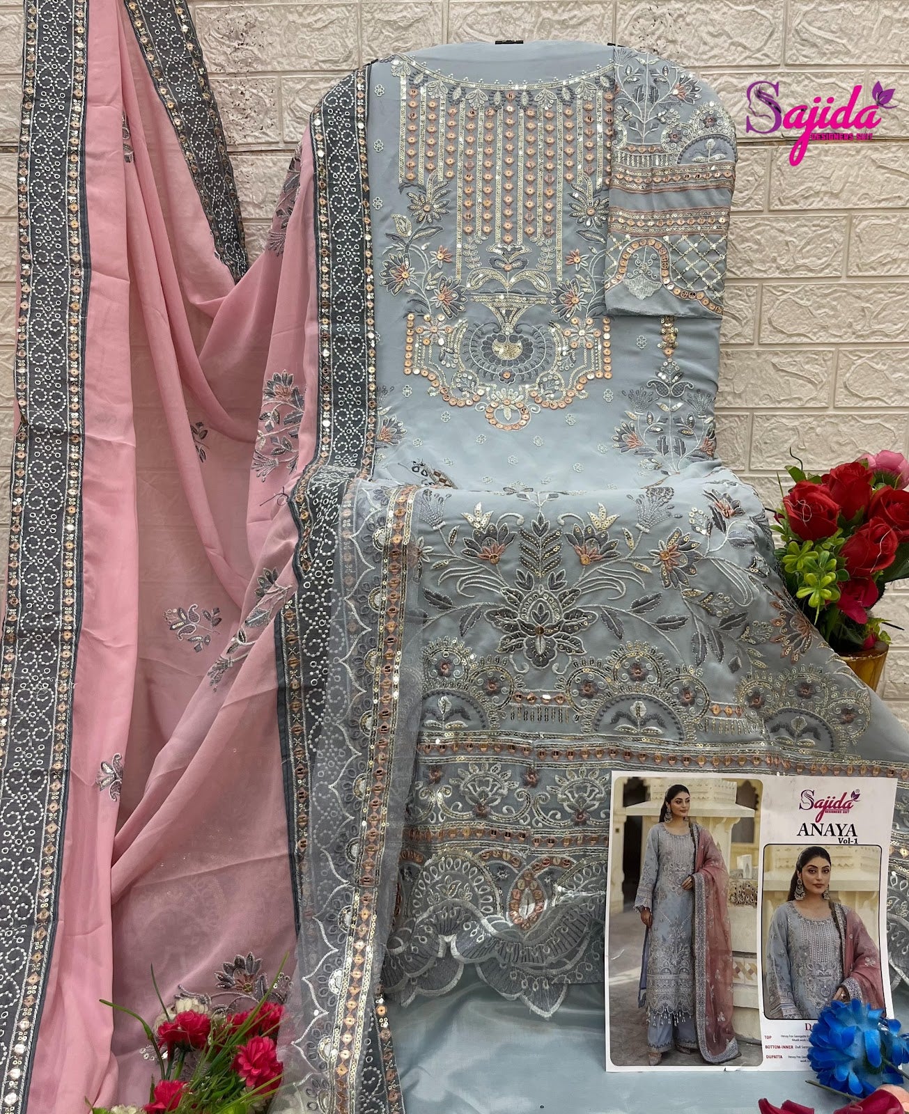Anaya Vol 1 Sajida Georgette Pakistani Salwar Suits Supplier Ahmedabad