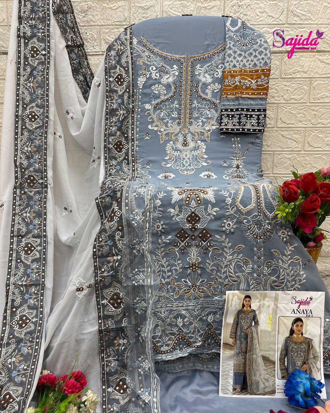 Anaya Vol 1 Sajida Georgette Pakistani Salwar Suits Supplier Ahmedabad