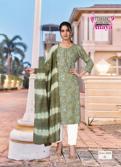Anaya Vol 2 Mystic 9 Heavy Rayon Readymade Suits Wholesale Rate