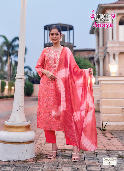 Anaya Vol 2 Mystic 9 Heavy Rayon Readymade Suits Wholesale Rate