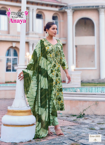 Anaya Vol 2 Mystic 9 Heavy Rayon Readymade Suits Wholesale Rate