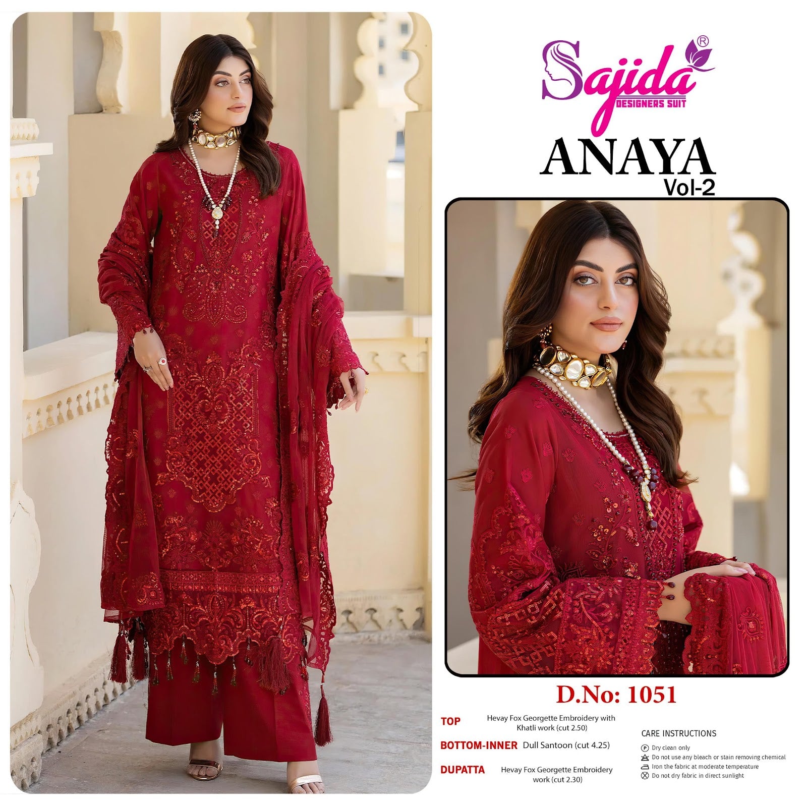 Anaya Vol 2 Sajida Georgette Pakistani Salwar Suits Manufacturer