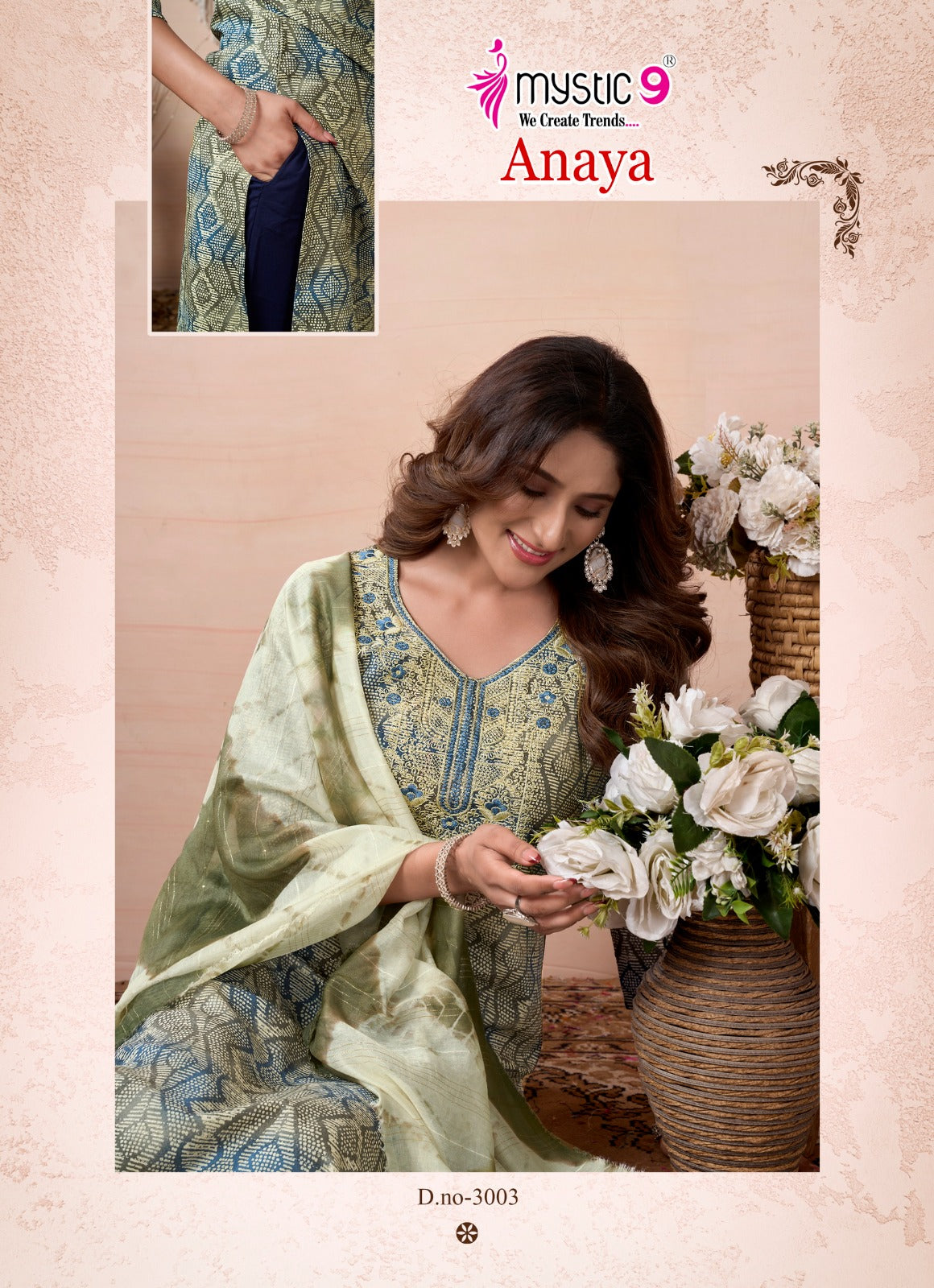 Anaya Vol 3 Mystic 9 Rayon Readymade Pant Style Suits Supplier Ahmedabad