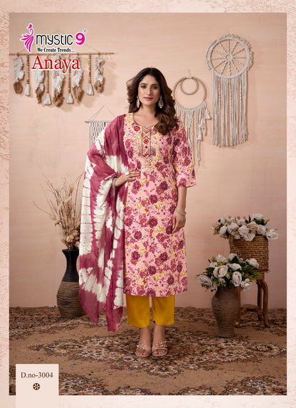Anaya Vol 3 Mystic 9 Rayon Readymade Pant Style Suits Supplier Ahmedabad