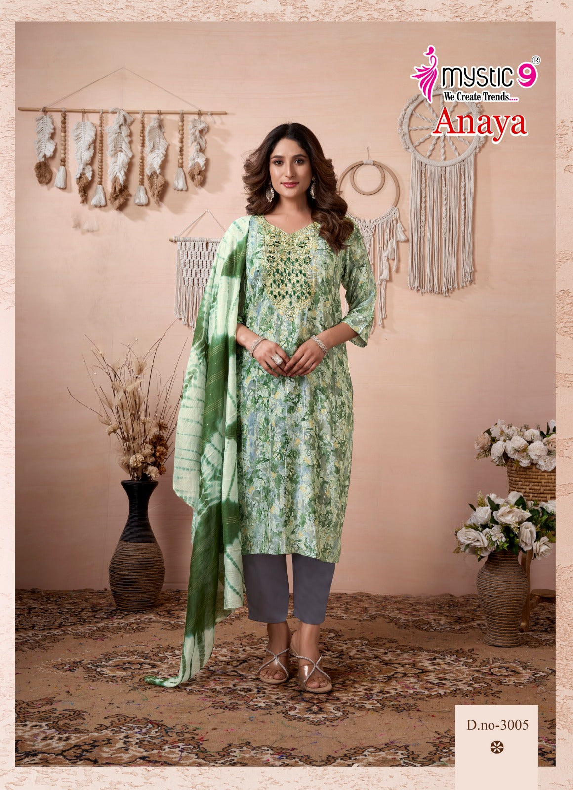 Anaya Vol 3 Mystic 9 Rayon Readymade Pant Style Suits Supplier Ahmedabad