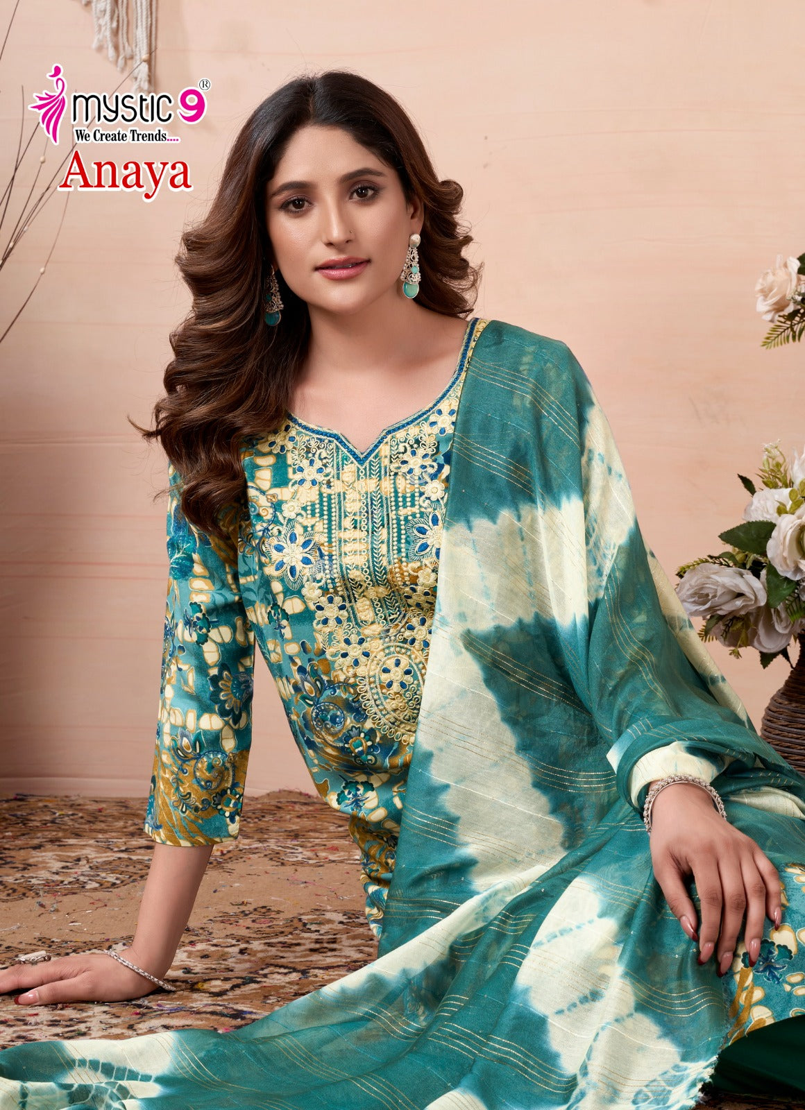 Anaya Vol 3 Mystic 9 Rayon Readymade Pant Style Suits Supplier Ahmedabad