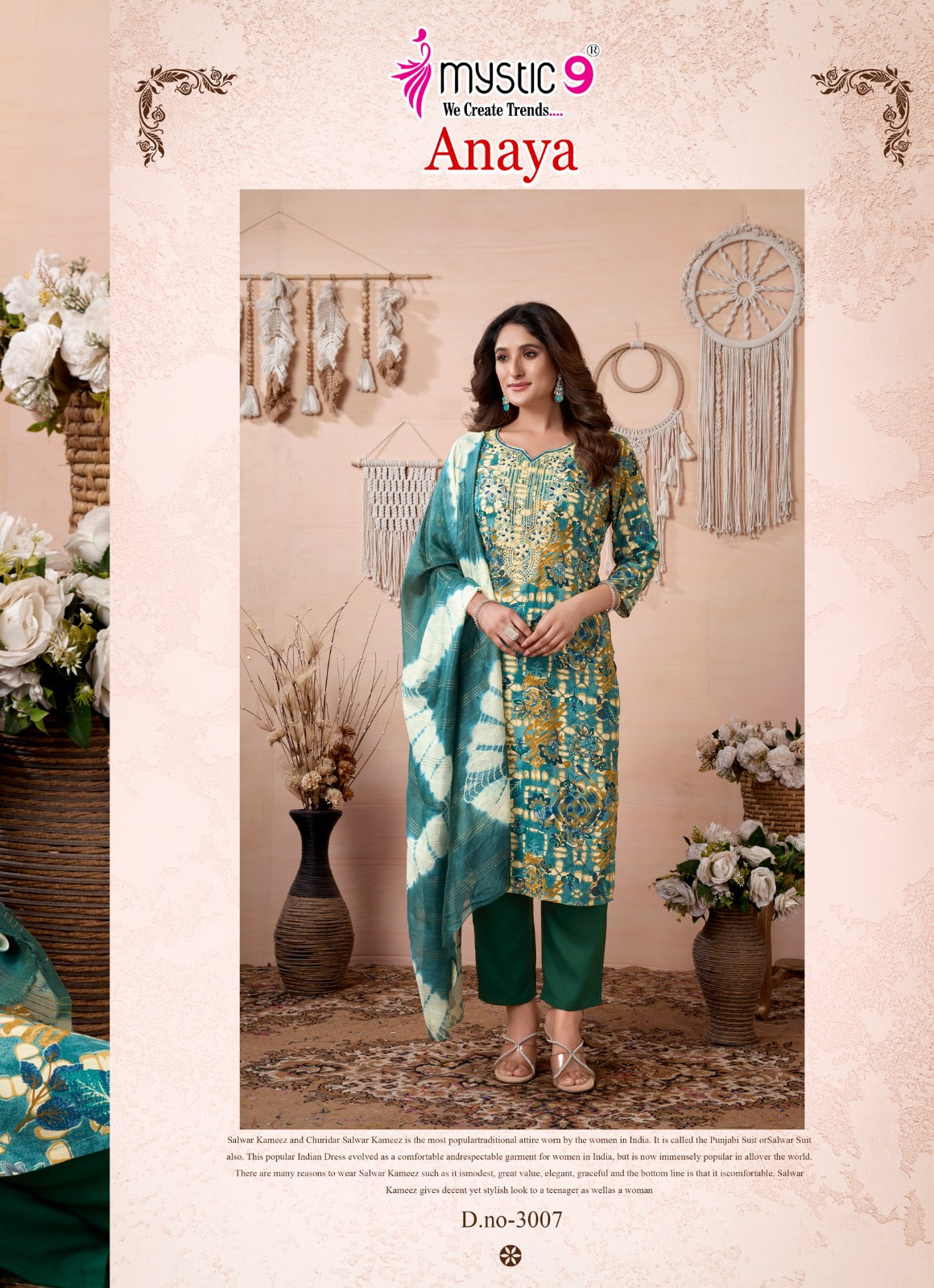 Anaya Vol 3 Mystic 9 Rayon Readymade Pant Style Suits Supplier Ahmedabad