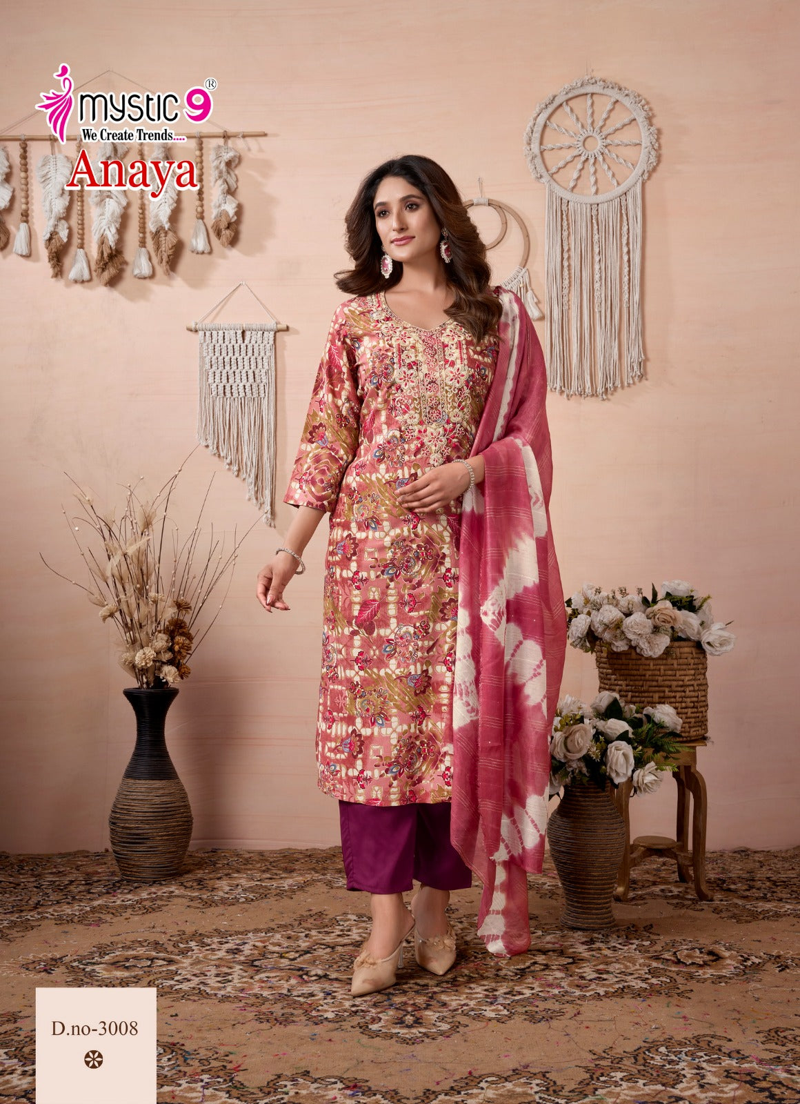 Anaya Vol 3 Mystic 9 Rayon Readymade Pant Style Suits Supplier Ahmedabad