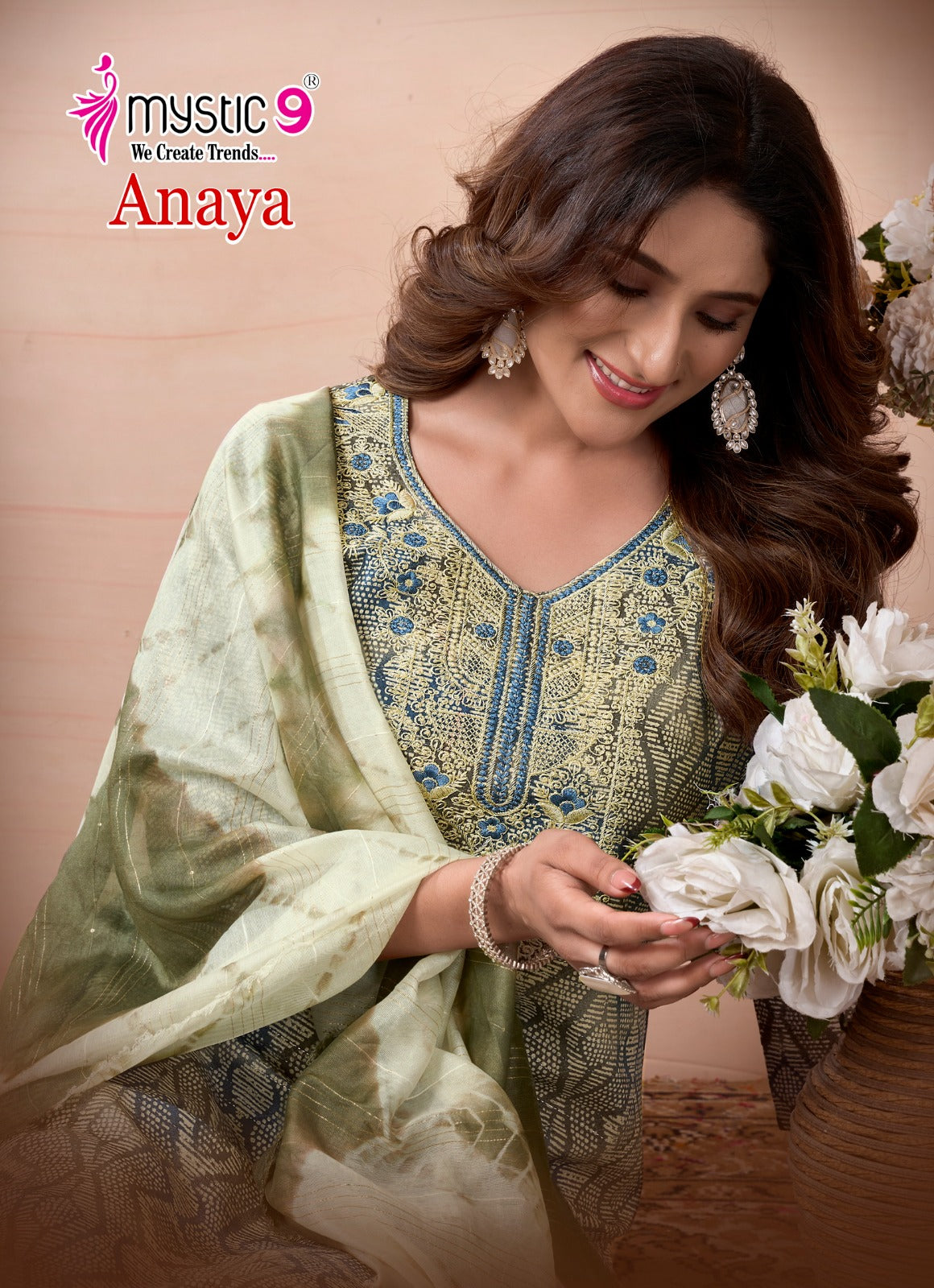 Anaya Vol 3 Mystic 9 Rayon Readymade Pant Style Suits Supplier Ahmedabad