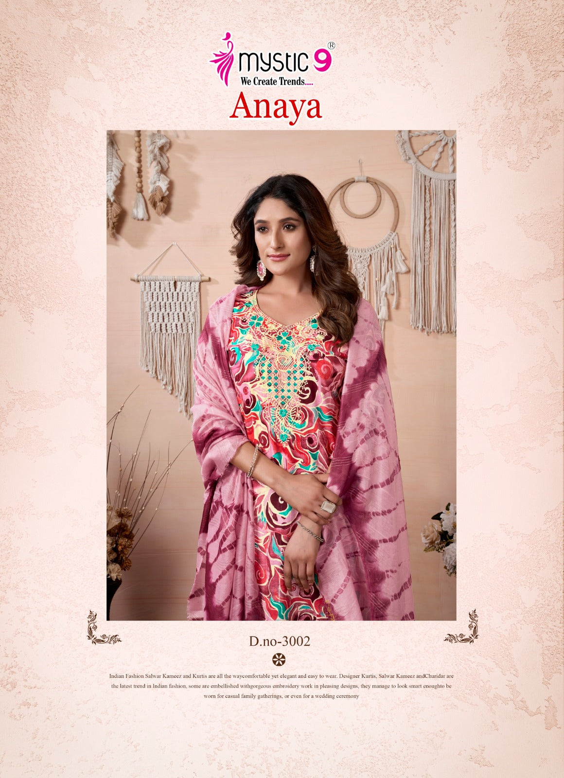 Anaya Vol 3 Mystic 9 Rayon Readymade Pant Style Suits Supplier Ahmedabad