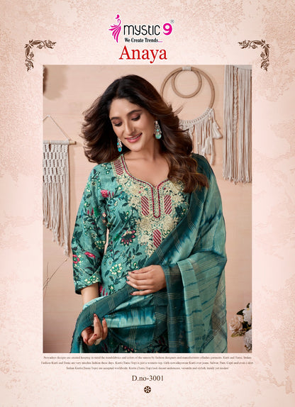 Anaya Vol 3 Mystic 9 Rayon Readymade Pant Style Suits Supplier Ahmedabad