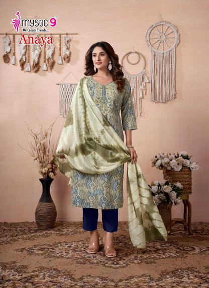 Anaya Vol 3 Mystic 9 Rayon Readymade Pant Style Suits Supplier Ahmedabad