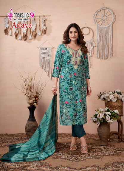 Anaya Vol 3 Mystic 9 Rayon Readymade Pant Style Suits Supplier Ahmedabad
