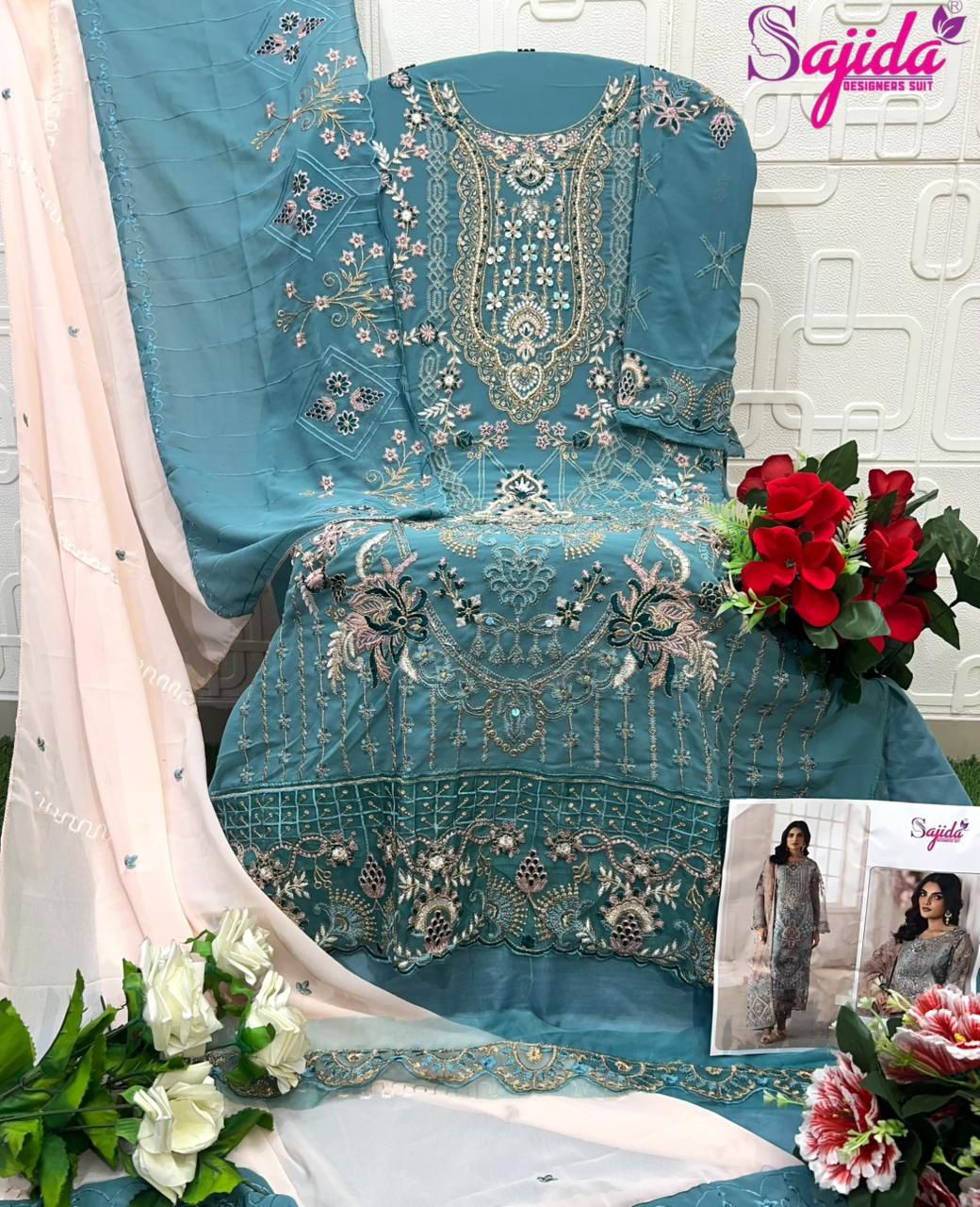 Anaya Vol 6 Sajida Georgette Pakistani Salwar Suits Wholesaler Gujarat