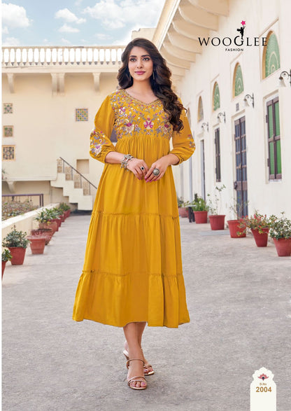 Aanchal Wooglee Heavy Rayon One Piece Manufacturer