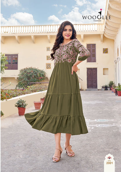 Aanchal Wooglee Heavy Rayon One Piece Manufacturer