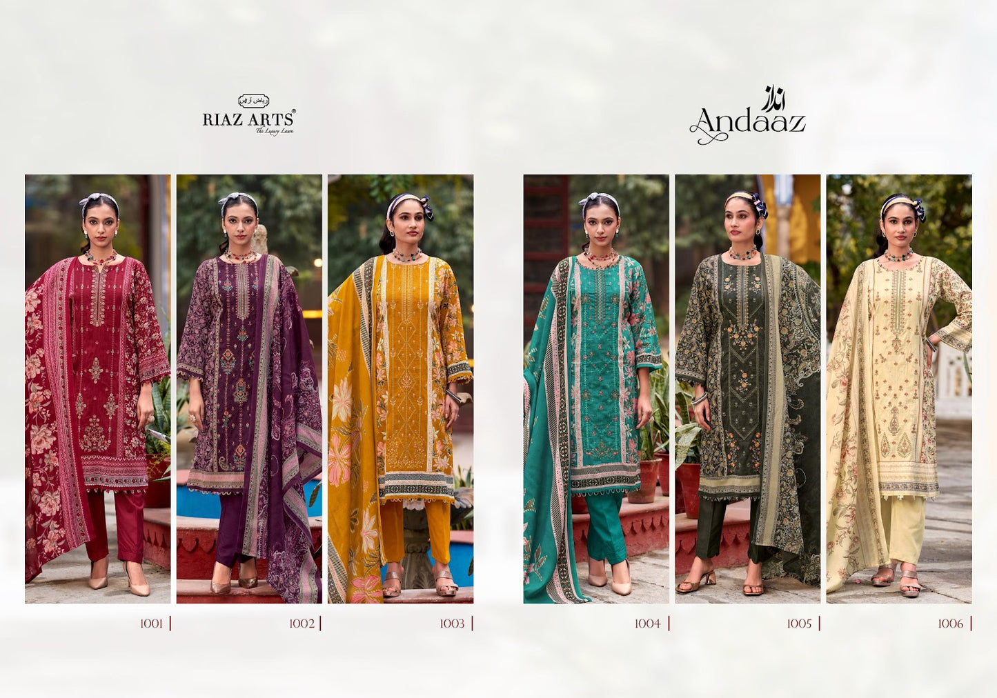 Andaaz Riaz Art Cambric Lawn Karachi Salwar Suits Wholesaler Ahmedabad