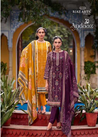 Andaaz Riaz Art Cambric Lawn Karachi Salwar Suits Wholesaler Ahmedabad