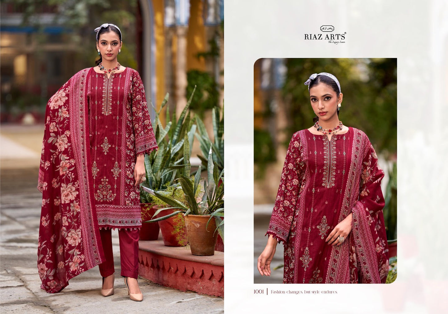 Andaaz Riaz Art Cambric Lawn Karachi Salwar Suits Wholesaler Ahmedabad