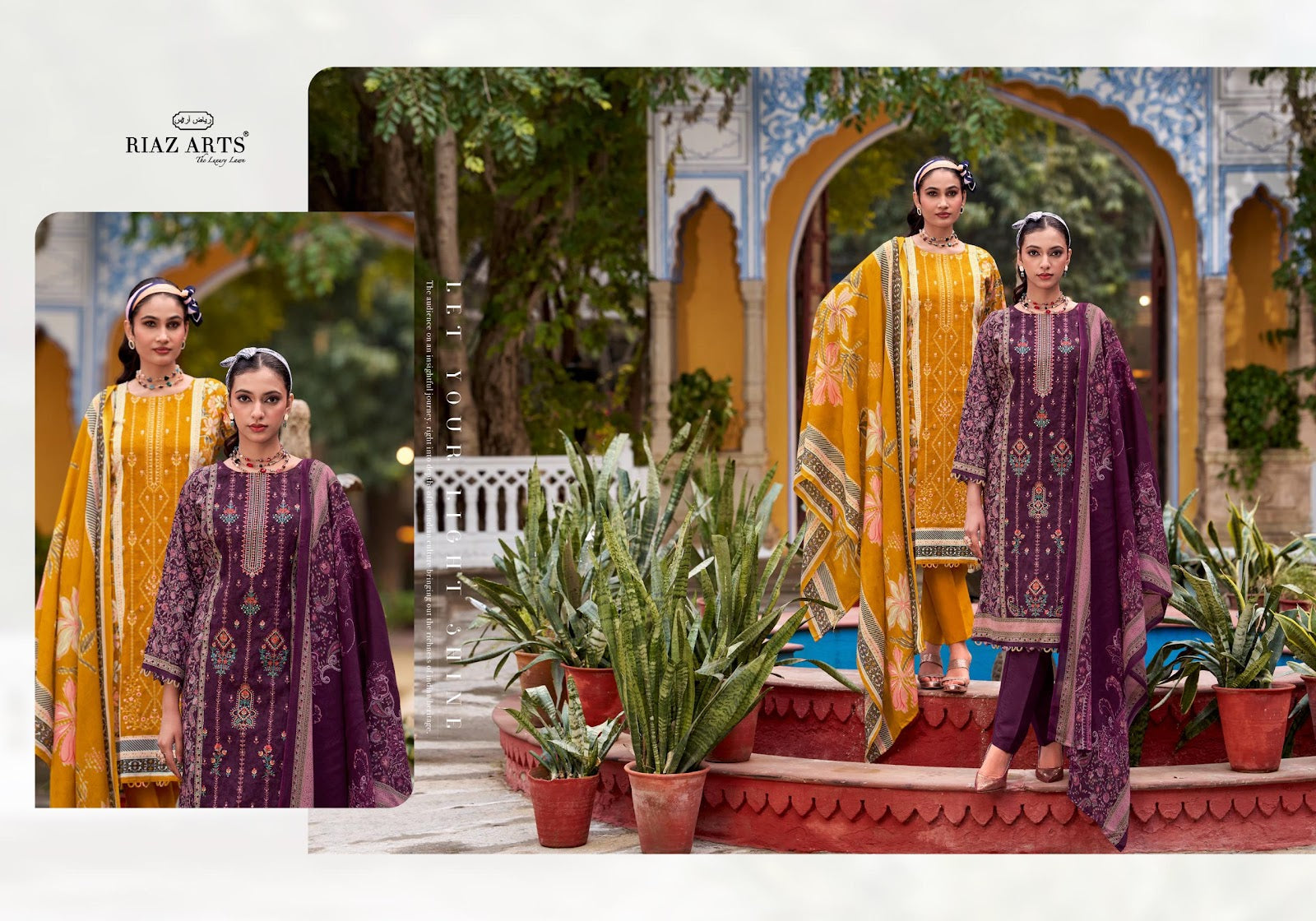 Andaaz Riaz Art Cambric Lawn Karachi Salwar Suits Wholesaler Ahmedabad