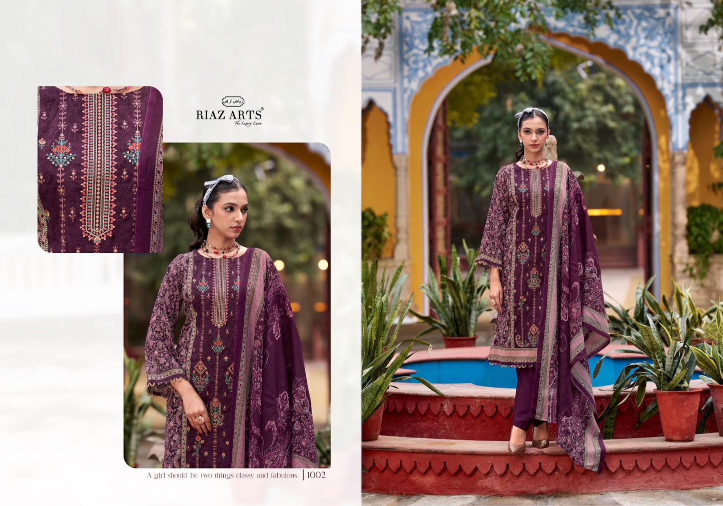Andaaz Riaz Art Cambric Lawn Karachi Salwar Suits Wholesaler Ahmedabad