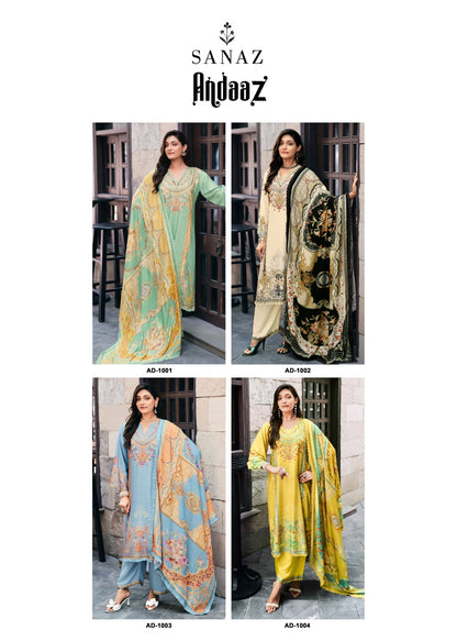 Andaaz Sanaz Viscose Pashmina Suits Manufacturer Gujarat