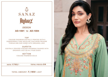Andaaz Sanaz Viscose Pashmina Suits Manufacturer Gujarat