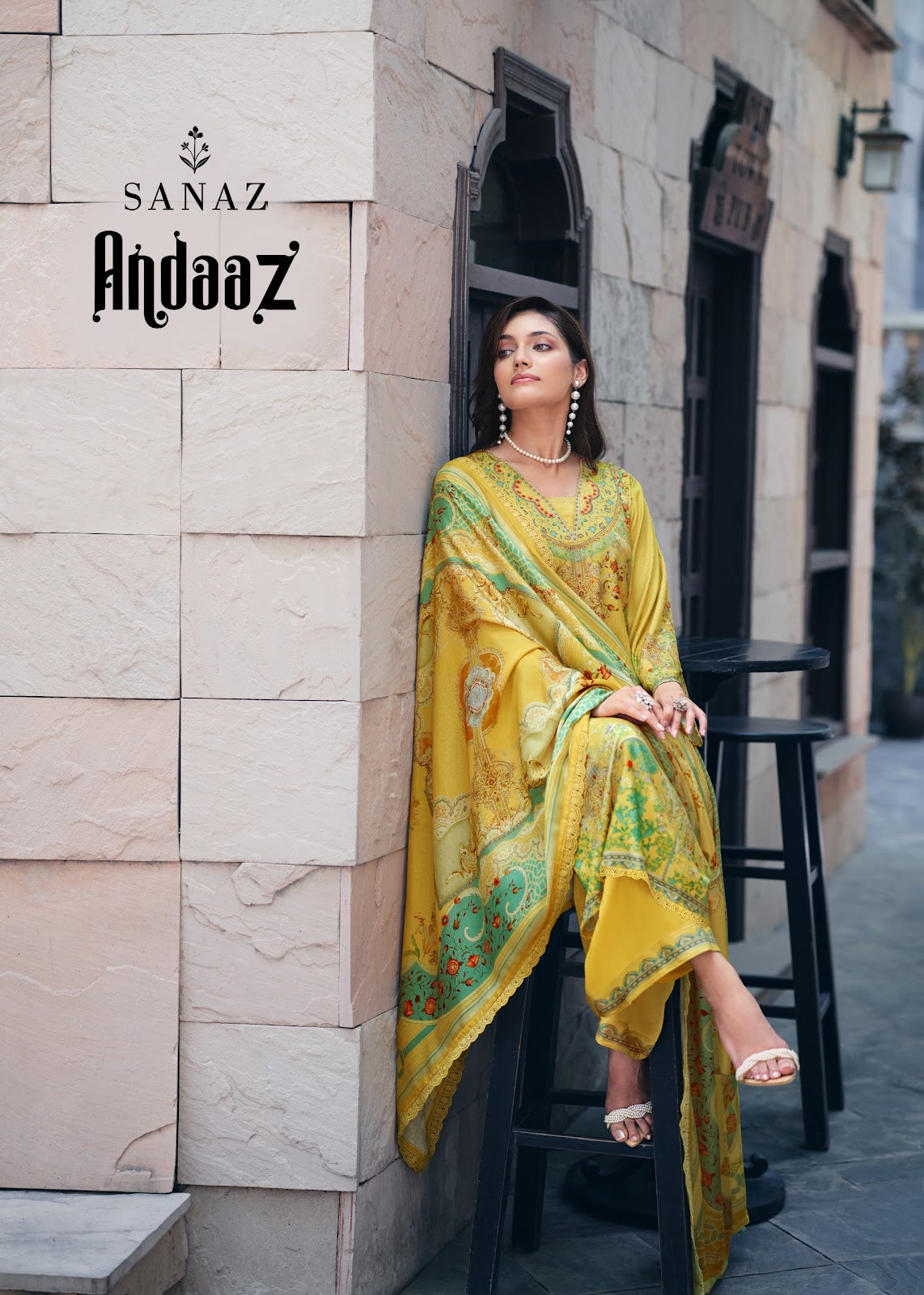 Andaaz Sanaz Viscose Pashmina Suits Manufacturer Gujarat