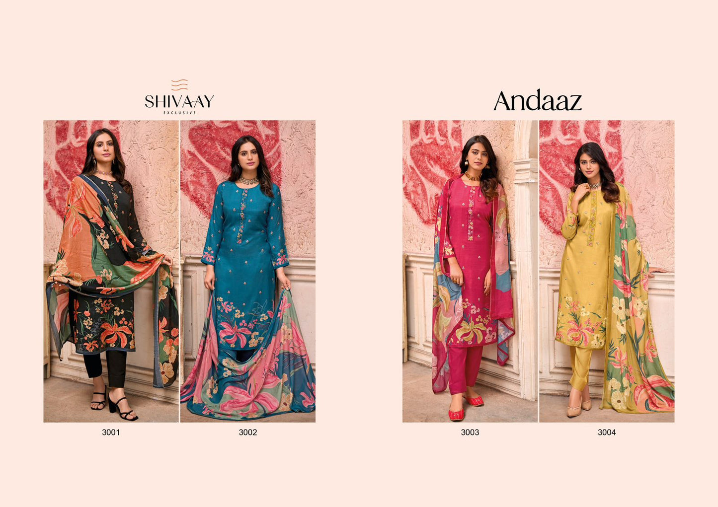 Andaaz Shivaay Viscose Muslin Pant Style Suits Wholesale Price
