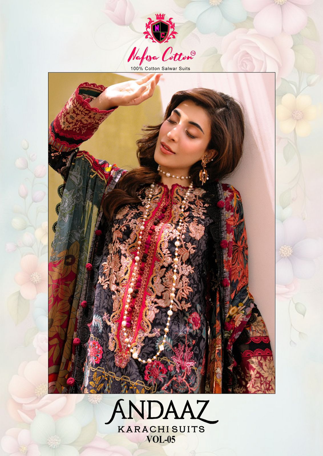 Andaaz Vol 5 Nafisa Cotton Soft Cotton Karachi Salwar Suits Manufacturer India