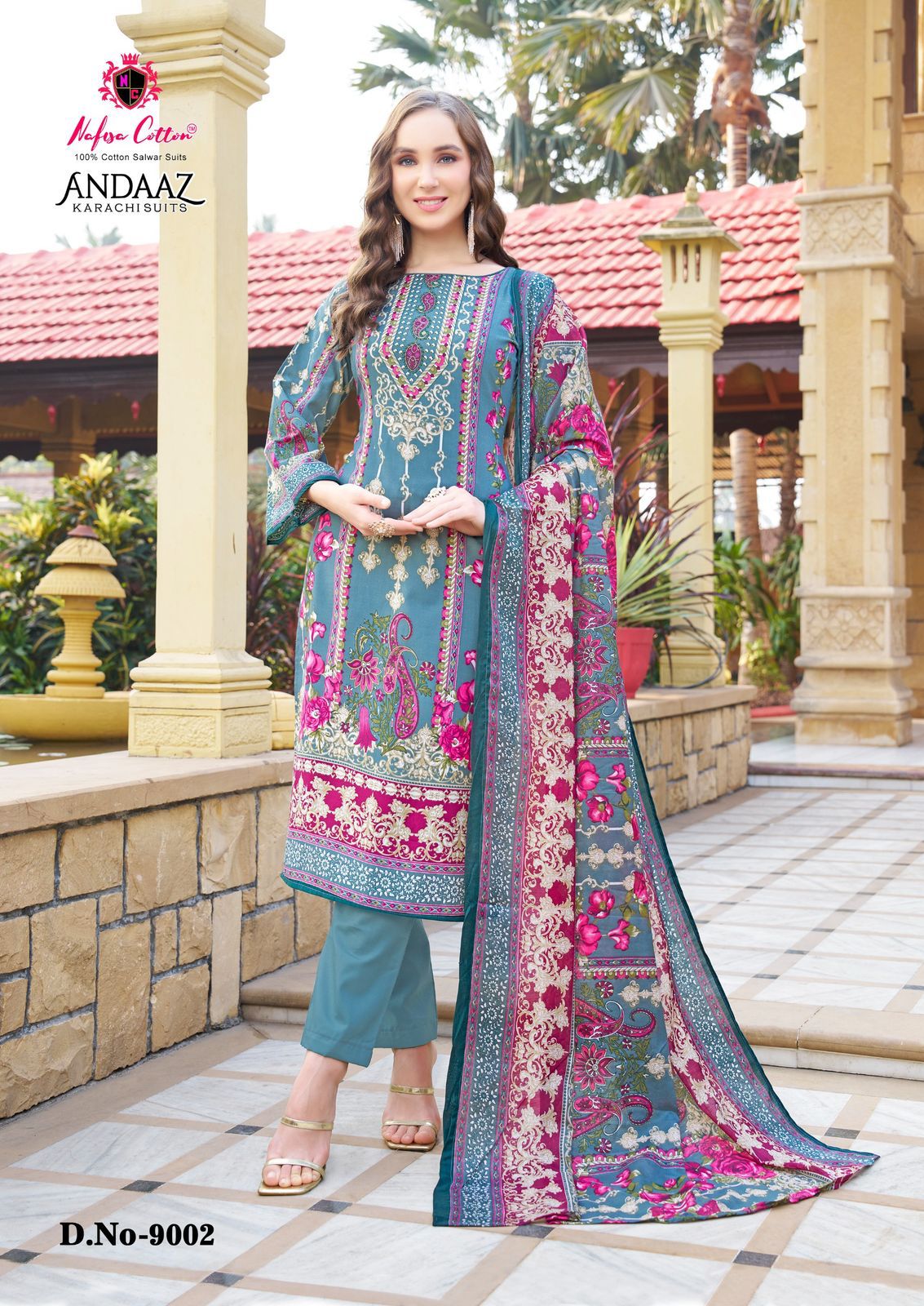 Andaaz Vol 9 Nafisa Cotton Soft Cotton Karachi Salwar Suits Wholesaler Gujarat