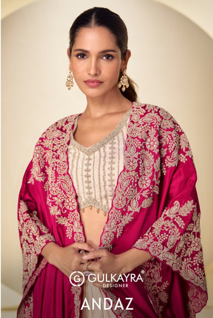Andaz Gulkayra Designer Chinon Indo Western Pair Wholesaler Ahmedabad