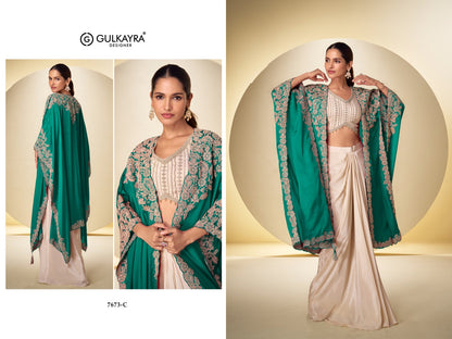 Andaz Gulkayra Designer Chinon Indo Western Pair Wholesaler Ahmedabad