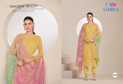 Andera Vipul Organza Pant Style Suits Supplier India