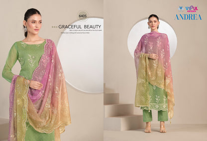 Andera Vipul Organza Pant Style Suits Supplier India