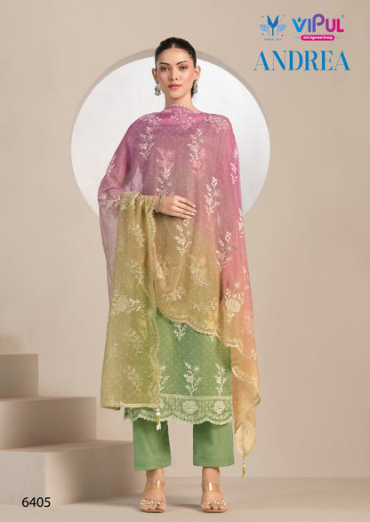 Andera Vipul Organza Pant Style Suits Supplier India