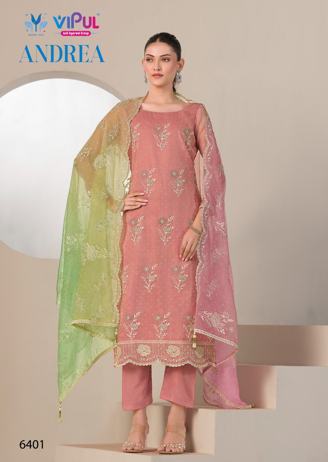 Andera Vipul Organza Pant Style Suits Supplier India