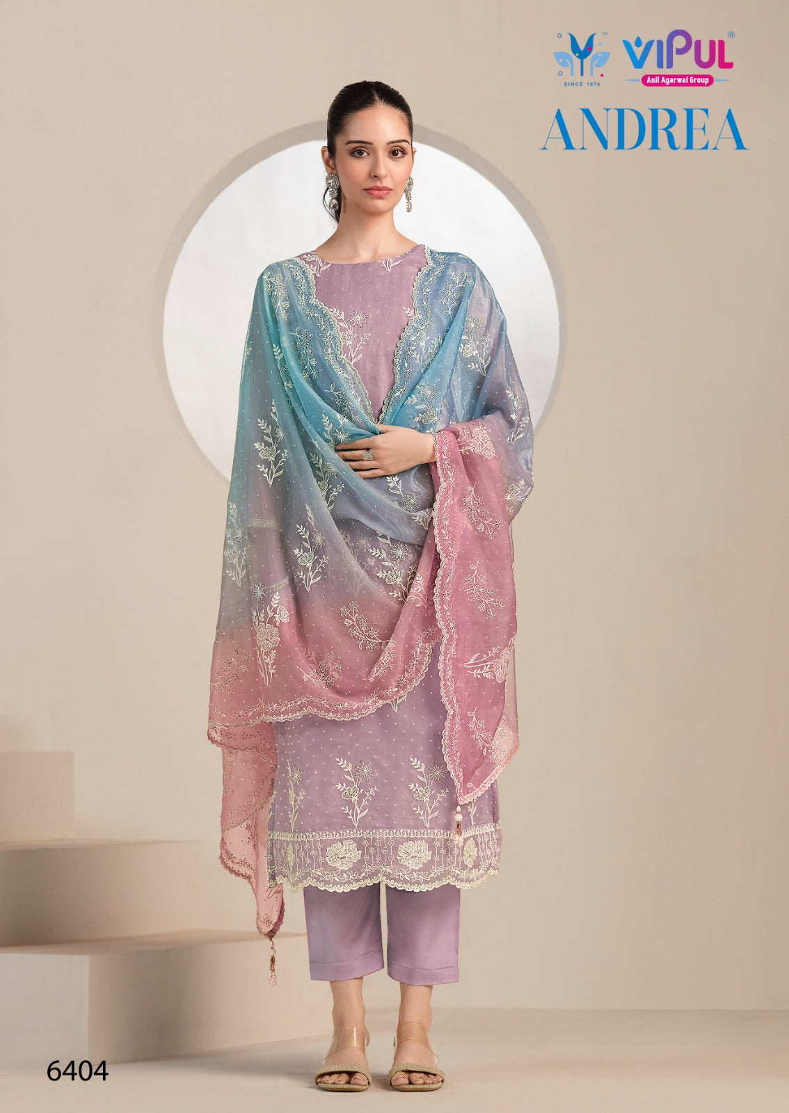 Andera Vipul Organza Pant Style Suits Supplier India