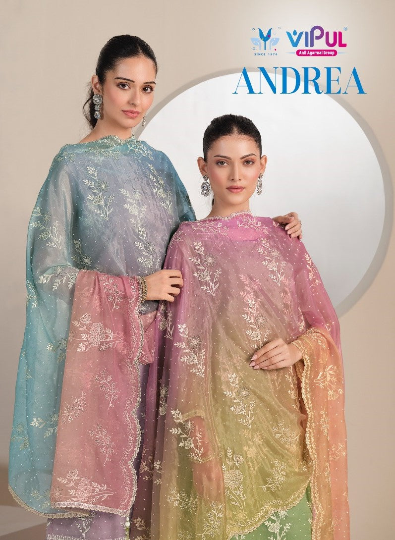Andera Vipul Organza Pant Style Suits Supplier India