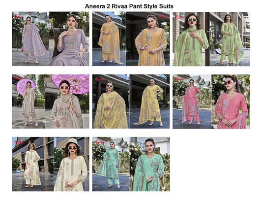 Aneera 2 Rivaa Cotton Pant Style Suits Manufacturer India