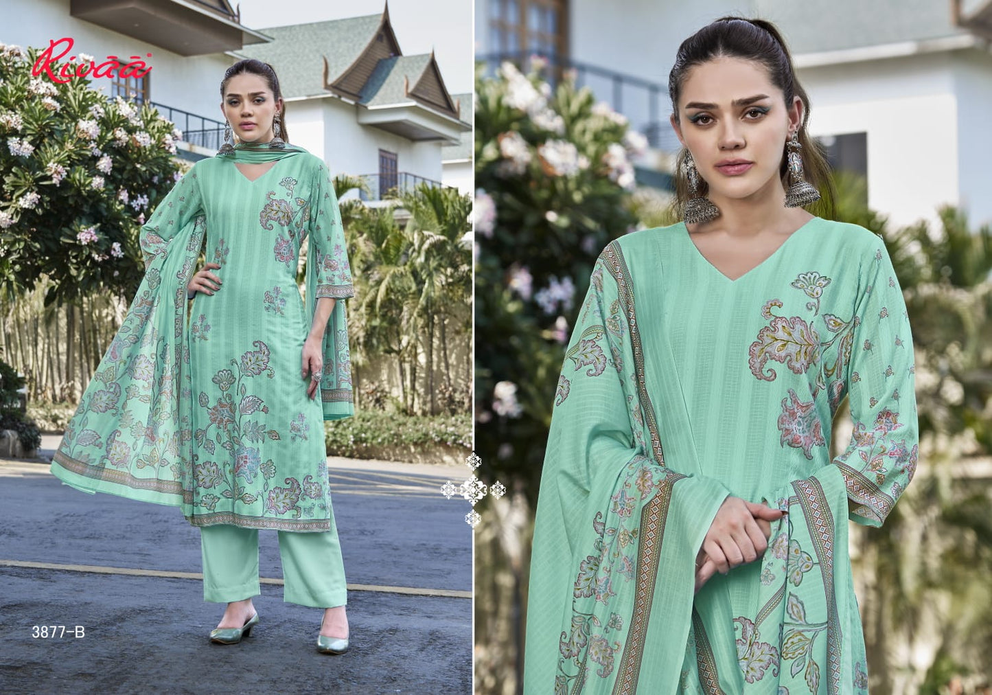 Aneera 2 Rivaa Cotton Pant Style Suits Manufacturer India