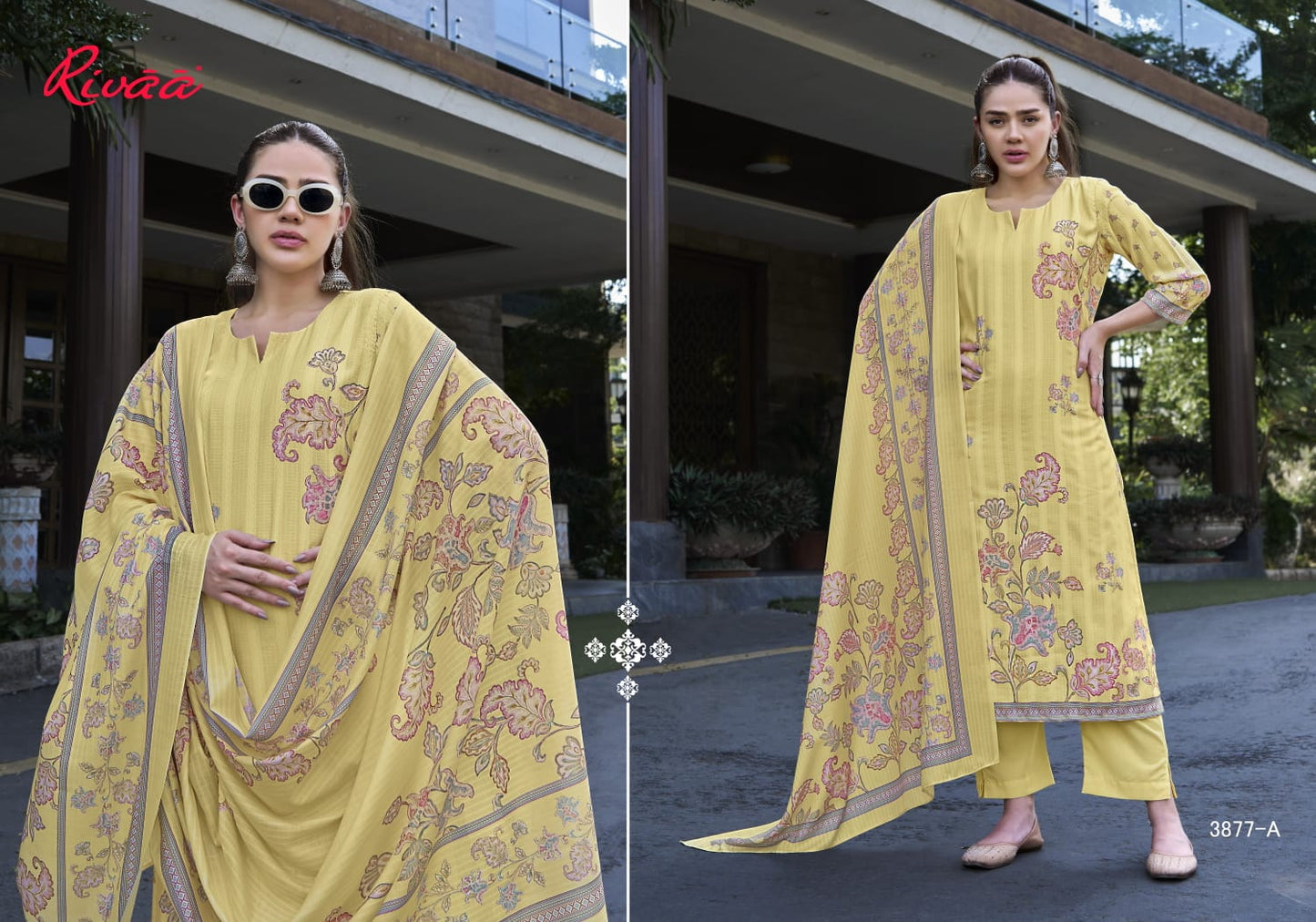 Aneera 2 Rivaa Cotton Pant Style Suits Manufacturer India