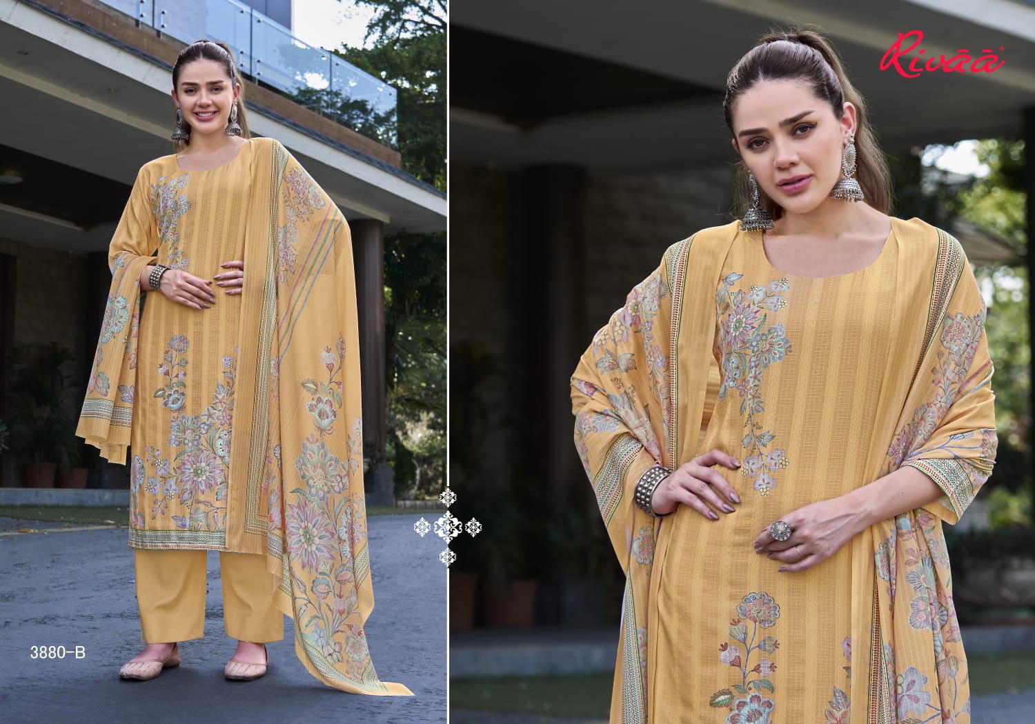 Aneera 2 Rivaa Cotton Pant Style Suits Manufacturer India