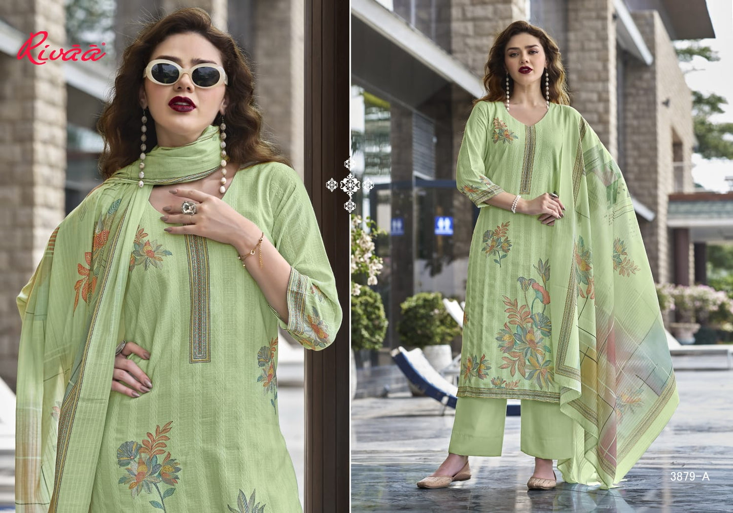 Aneera 2 Rivaa Cotton Pant Style Suits Manufacturer India