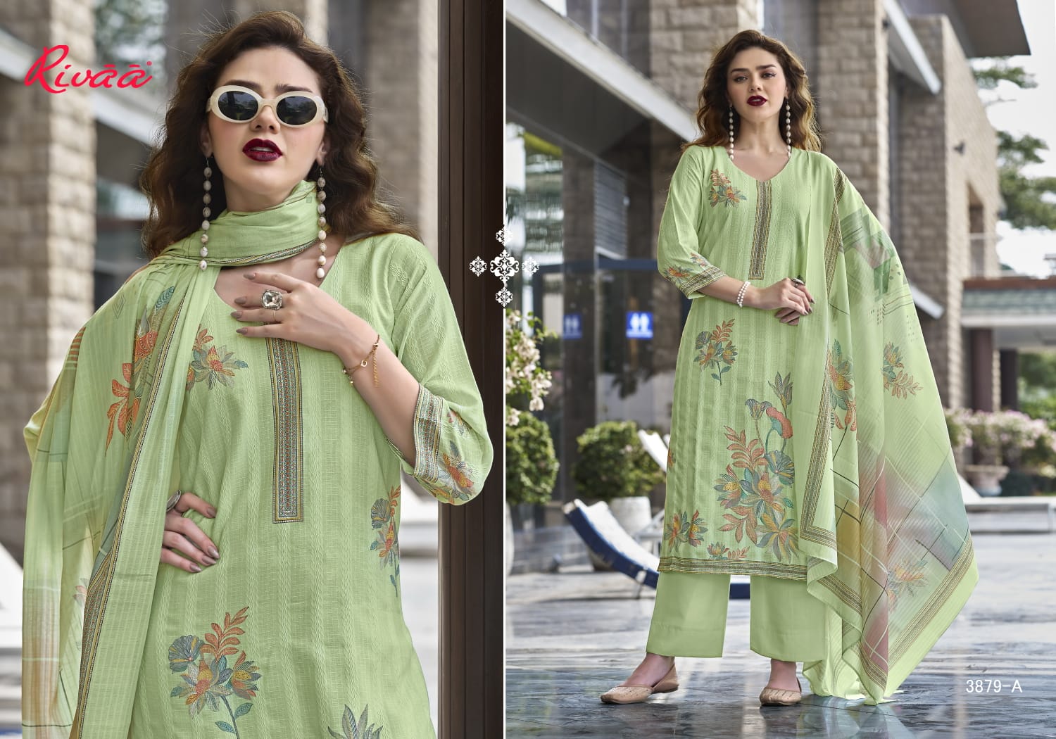 Aneera 2 Rivaa Cotton Pant Style Suits Manufacturer India