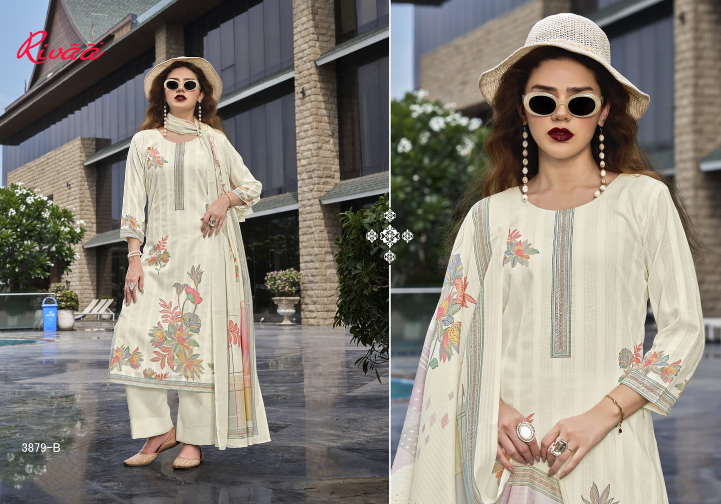Aneera 2 Rivaa Cotton Pant Style Suits Manufacturer India
