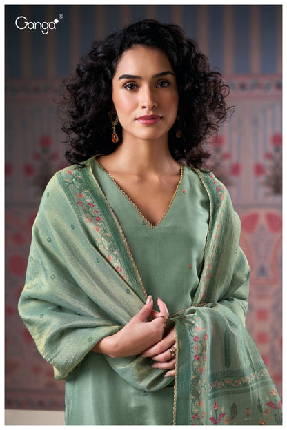 Aneeta 3173 Ganga Premium Bemberg Plazzo Style Suits Supplier Gujarat